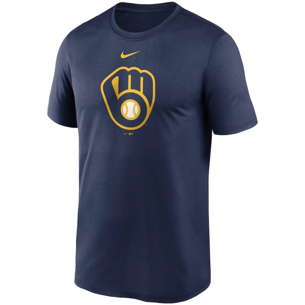 Men's Milwaukee Brewers Nike Navy Large Logo Legend Performance T-Shirt